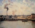 the saint sever quay rouen 1896 Camille Pissarro